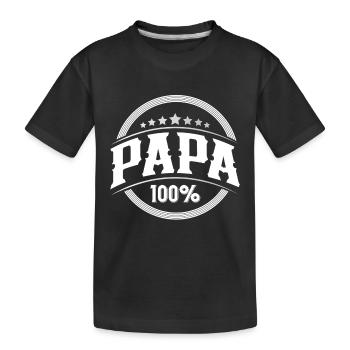 Papa - Kinder Premium Bio T-Shirt - Schwarz - Vorne