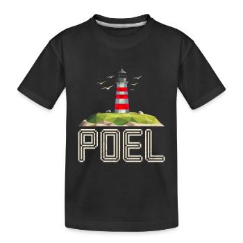 Poel Souvenier ÎLE POEL MER BALTIQUE Rétro Drôle - T-shirt bio Premium Enfant - noir - Devant