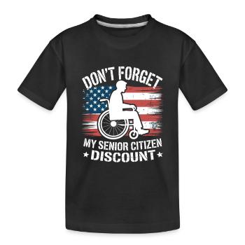 Motif drôle de seniors vieillissants - T-shirt bio Premium Enfant - noir - Devant