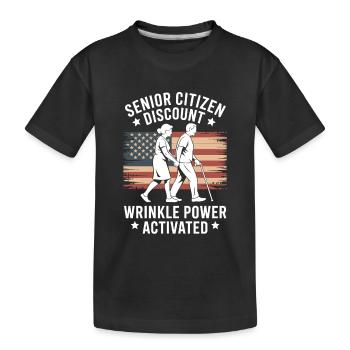 Senior Discount Ruhestand Humor - Kinder Premium Bio T-Shirt - Schwarz - Vorne