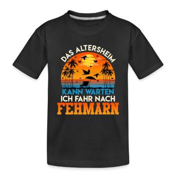 Opa DAS ALTERSHEIM KANN WARTEN FAHR NACH - Kinder Premium Bio T-Shirt - Schwarz - Vorne