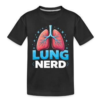 Lung Nerd: Colorful Lung Illustration - Kids' Premium Organic T-Shirt - black - Front