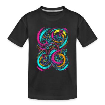 Manettes de jeu - T-shirt bio Premium Enfant - noir - Devant