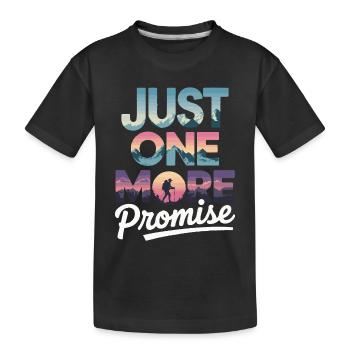 Just One More Promise - Hiking Retro - Kids' Premium Organic T-Shirt - black - Front