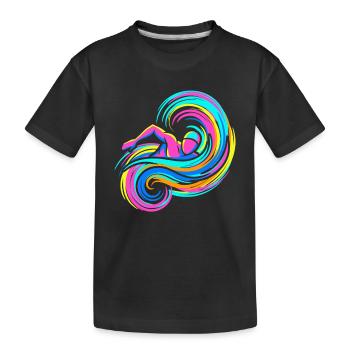 Nageur - T-shirt bio Premium Enfant - noir - Devant