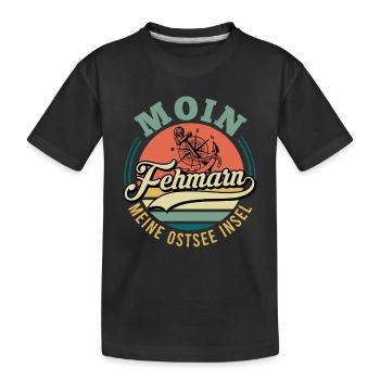 Vacances en mer Baltique MOIN FEHMARN MON ÎLE DE LA MER BALTIQUE - T-shirt bio Premium Enfant - noir - Devant