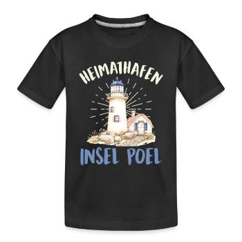 Vacances en mer Baltique HEIMATHAFEN INSEL POEL Lustig - T-shirt bio Premium Enfant - noir - Devant