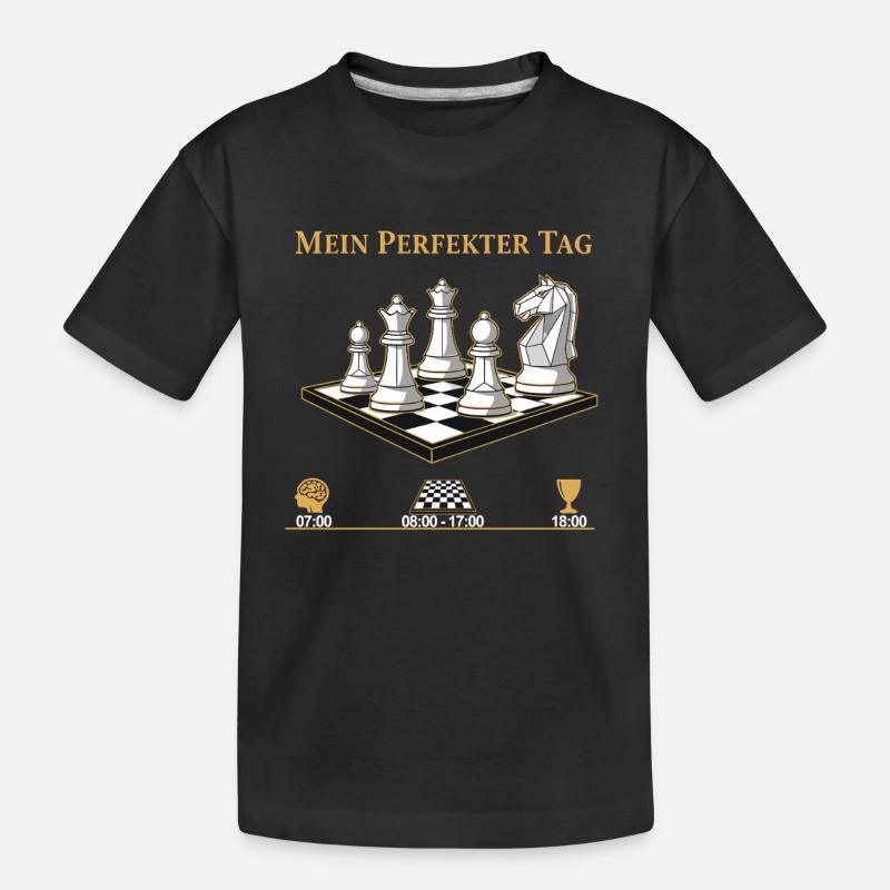 Perfekter Tag Schach - Kinder Premium Bio T-Shirt - Schwarz