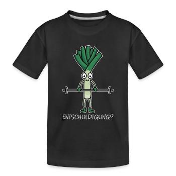 Gewichtheber ENTSCHULDIGUNG Lustiges - Kinder Premium Bio T-Shirt - Schwarz - Vorne