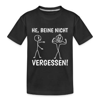 Les jambes de bonhomme allumette n’oublient pas les choses amusantes - T-shirt bio Premium Enfant - noir - Devant