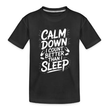 Pharmacien de détail Calmez-vous I, expert en médicaments - T-shirt bio Premium Enfant - noir - Devant