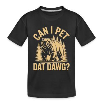 Puis-je caresser ce chien, randonnée, randonnée - T-shirt bio Premium Enfant - noir - Devant