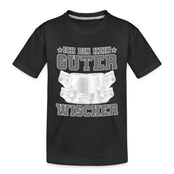 Toilettenpapier Ich Bin Ein Guter Wischer - Kinder Premium Bio T-Shirt - Schwarz - Vorne