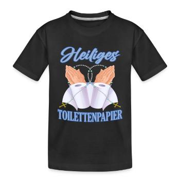 Saint papier toilette - T-shirt bio Premium Enfant - noir - Devant