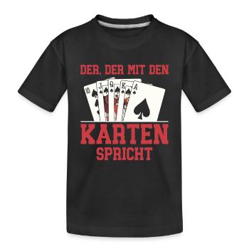Chemise de poker drôle - T-shirt bio Premium Enfant - noir - Devant