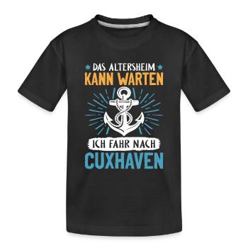 Opa ALTERSHEIM KANN WARTEN ICH FAHR NACH - Kinder Premium Bio T-Shirt - Schwarz - Vorne