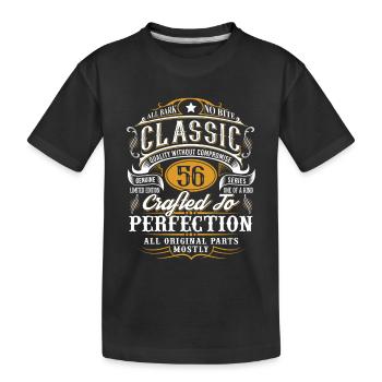 56. Geburtstag - Kinder Premium Bio T-Shirt - Schwarz - Vorne