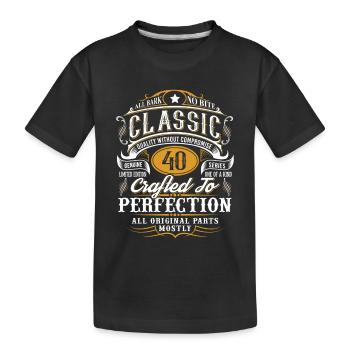 40. Geburtstag - Kinder Premium Bio T-Shirt - Schwarz - Vorne