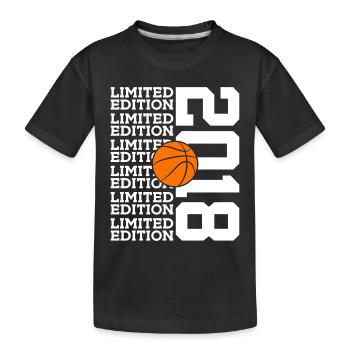 LIMITED EDITION 2018 BASKETBALL 8TH BIRTHDAY - Kids' Premium Organic T-Shirt - black - Front