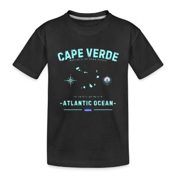 Océan Atlantique du Cap-Vert - T-shirt bio Premium Enfant - noir - Devant