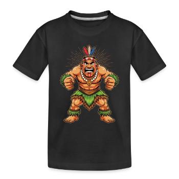 Nouvelle-Zélande polynésienne maorie - T-shirt bio Premium Enfant - noir - Devant