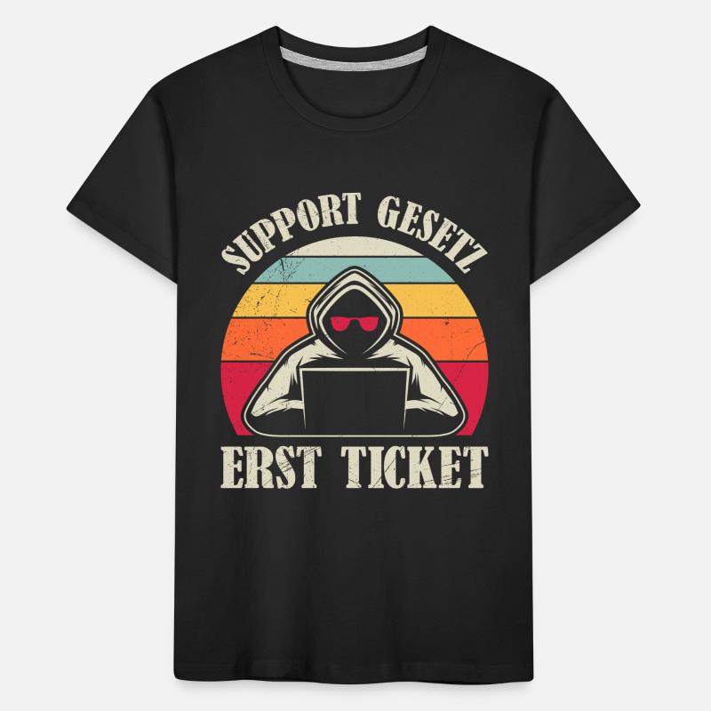 Computer Science Coder SUPPORT LAW FIRST TICKET Kids' Premium Organic T-Shirt
