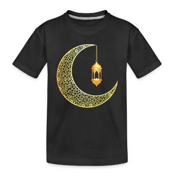 Ramadan Mondsichel Eid Mubarak - Kinder Premium Bio T-Shirt - Schwarz - Vorne