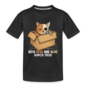 Schrödingers Cat Both Dead And Alive Since 1935 - Kinder Premium Bio T-Shirt - Schwarz - Vorne