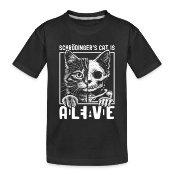Schrödinger's Cat Dead And Alive - Kinder Premium Bio T-Shirt - Schwarz - Vorne