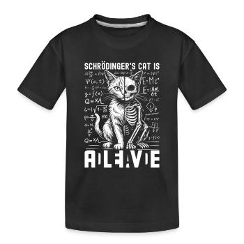 Schrödinger's Cat Dead And Alive - Kinder Premium Bio T-Shirt - Schwarz - Vorne