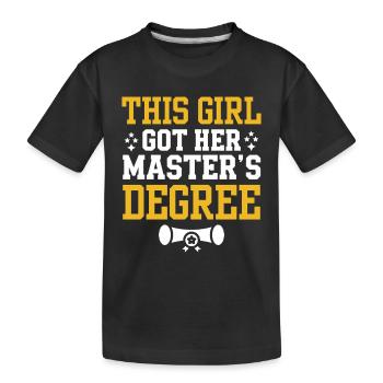 Cette fille a obtenu son master en 2026 - T-shirt bio Premium Enfant - noir - Devant