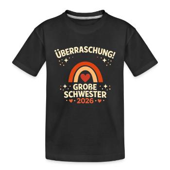 Surprise ! Grande Sœur 2026 - T-shirt bio Premium Enfant - noir - Devant