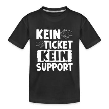 Nerd Computer KEIN TICKET KEIN PROBLEM LUSTIG - Kinder Premium Bio T-Shirt - Schwarz - Vorne