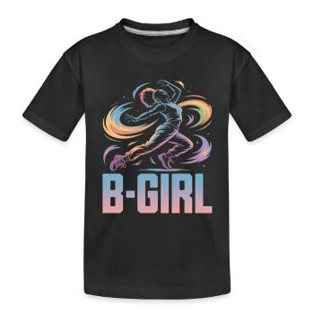 B-Girl Breakdance Streetstyle Rétro Design - T-shirt bio Premium Enfant - noir - Devant