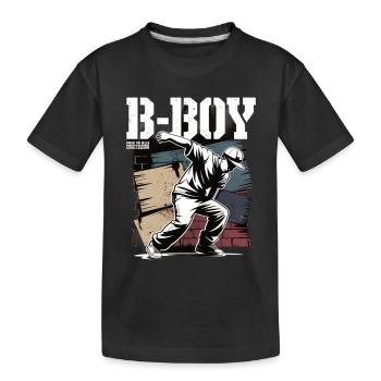B-Boy Breakdance Streetstyle Breakdancer - T-shirt bio Premium Enfant - noir - Devant