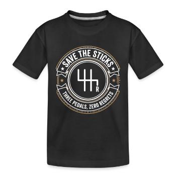 Motif de transmission manuelle Motif trois pédales Schéma de changement de vitesse - T-shirt bio Premium Enfant - noir - Devant
