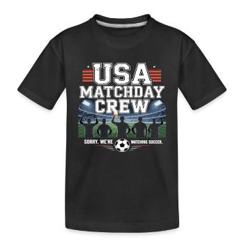 USA Matchday Crew – Soccer Fan - Kids' Premium Organic T-Shirt - black - Front