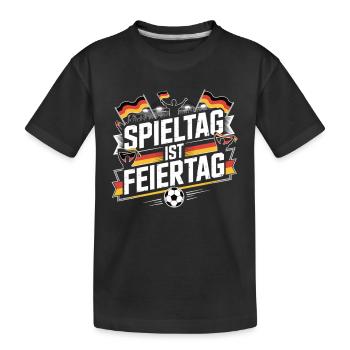 Spieltag ist Feiertag Deutschland Fan - Kinder Premium Bio T-Shirt - Schwarz - Vorne