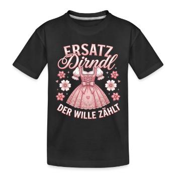 T-shirt traditionnel Chemise traditionnelle féminine Chemise Dirndl - T-shirt bio Premium Enfant - noir - Devant