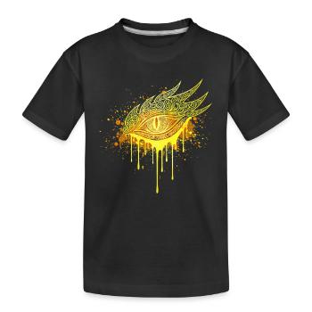 Mystic Eye Gold Edition – Urban Street Art Auge - Kinder Premium Bio T-Shirt - Schwarz - Vorne