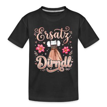 Trachtenshirt Damen Ersatz Dirndl Shirt Trachten - Kinder Premium Bio T-Shirt - Schwarz - Vorne
