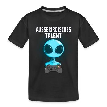 Talent zocken - Kinder Premium Bio T-Shirt - Schwarz - Vorne