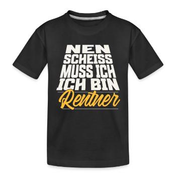 Rentner - Kinder Premium Bio T-Shirt - Schwarz - Vorne