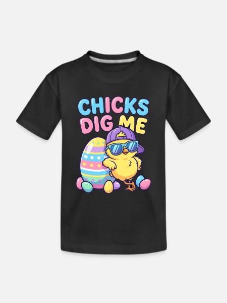 Chicks Dig Me - Kinder Premium Bio T-Shirt - Schwarz