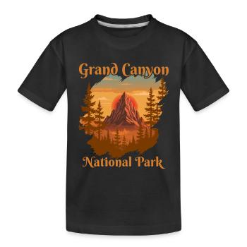 Parc national du Grand Canyon - T-shirt bio Premium Enfant - noir - Devant