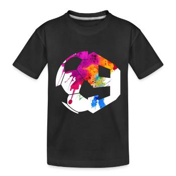 NON. 9E JOUEUR DE FOOTBALL NUMÉRO 9 FOOTBALL 9E ANNIVERSAIRE - T-shirt bio Premium Enfant - noir - Devant