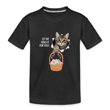 Laisse-moi la tenir pour toi - T-shirt bio Premium Enfant - noir - Devant