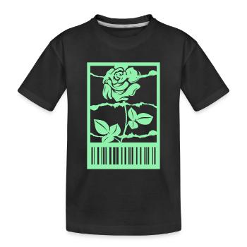 Gothic Rose Stacheldraht Strichcode Urban Style - Kinder Premium Bio T-Shirt - Schwarz - Vorne