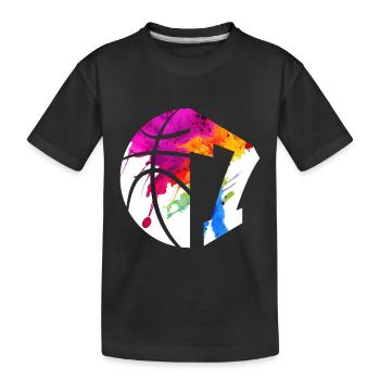 NR. 7 BASKETBALL NUMMER 7 BASKETBALL 7. GEBURTSTAG - Kinder Premium Bio T-Shirt - Schwarz - Vorne
