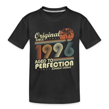 Original 1996 Vintage Retro Geburtstag Geschenk - Kids' Premium Organic T-Shirt - black - Front